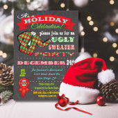 Chalkboard Ugly Sweater Kerstparty Kaart