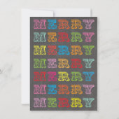 Chalkboard Ugly Sweater Kerstparty Kaart (Achterkant)