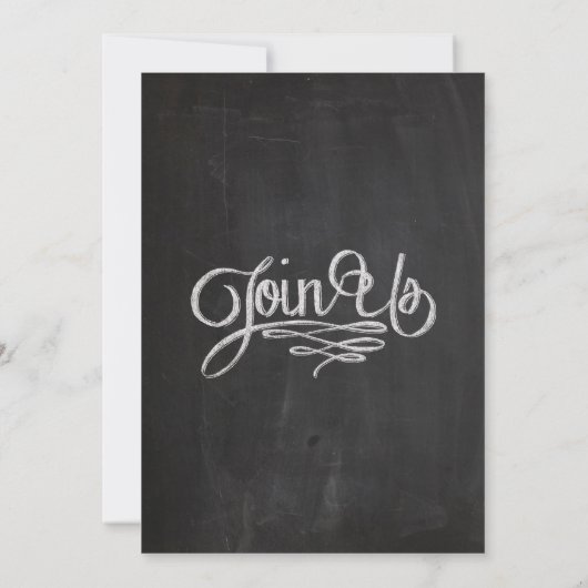 Chalkboard - Uitnodiging tot opwarming van de aard (Achterkant)