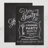 Chalkboard - Uitnodiging tot opwarming van de aard (Voorkant / Achterkant)