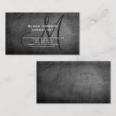 Chalkboard Uniek oorspronkelijk klassiek monogram Visitekaartje (Voorkant / Achterkant)