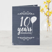 Chalkboard universele werknemer jubileumkaart kaart (Gele Bloem)