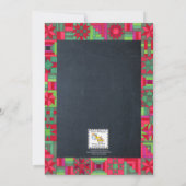 Chalkboard Vakantie Quilt Party uitnodiging (Achterkant)