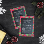 Chalkboard Vakantie Quilt Party uitnodiging<br><div class="desc">Deze casual chique uitnodiging is ideaal voor elke vakantie gelegenheid. Elk item is volledig aanpasbaar om precies te zeggen wat je wilt. Geweldig voor een kerstfeest,  feestdag,  cadeauruil of vakantiethee.</div>