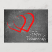 Chalkboard Valentijn Day Red Hearts Elegant Feestdagenkaart (Voorkant)