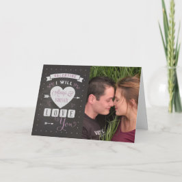 Chalkboard-Valentijn Ik zal altijd van je houden! Feestdagen Kaart