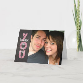 Chalkboard-Valentijns' Happy dat u bij U op maat b Feestdagen Kaart