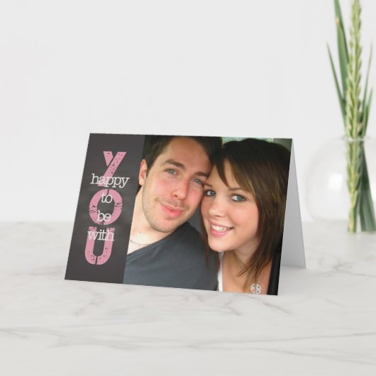 Chalkboard-Valentijns' Happy dat u bij U op maat b Feestdagen Kaart (Voorkant)