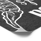 Chalkboard van chiropractisch Word Collage Poster (Hoek)