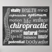 Chalkboard van chiropractisch Word Collage Poster (Voorkant)