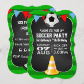 Chalkboard van de partij bij het Football Kaart (Voorkant / Achterkant)