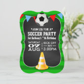 Chalkboard van de partij bij het Football Kaart (Staand voorkant)