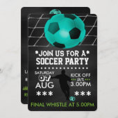 Chalkboard van de partij bij het Football Kaart (Voorkant / Achterkant)