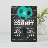 Chalkboard van de partij bij het Football Kaart (Staand voorkant)