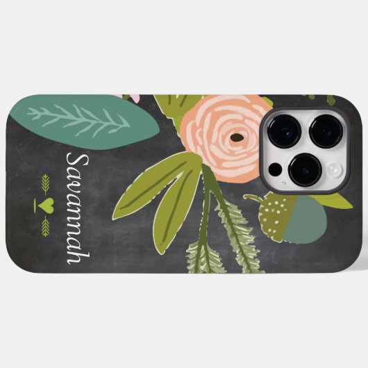 Chalkboard van flora en fauna Case-Mate iPhone case (Achterkant (horizontaal))