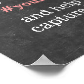 Chalkboard van Love Camera Instagram Hashtag Poster (Hoek)