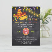 Chalkboard van Mexicaanse Fiesta Retirement Party Kaart (Staand voorkant)