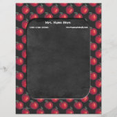 Chalkboard van rode appels persoonlijk briefhoofd (Voorkant)