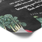 Chalkboard Vegetable Board ⎢ gepersonaliseerd Post Poster (Hoek)