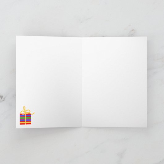 Chalkboard verjaardagstaart Kaart (Binnen)