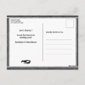 Chalkboard Verloving Crawfish Boil Invitation Briefkaart (Achterkant)