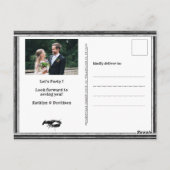 Chalkboard Verloving Foto Crawfish Boil Invite Briefkaart (Achterkant)