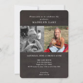 Chalkboard - Verticaal, drie foto-Afstuderen 2023 Kaart (Achterkant)