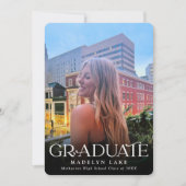 Chalkboard - Verticaal, drie foto-Afstuderen 2023 Kaart (Voorkant)