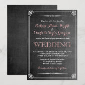  Chalkboard Victoriaans bruiloft Uitnodiging (Voorkant / Achterkant)