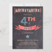  Chalkboard, vierde juli Kaart (Voorkant)