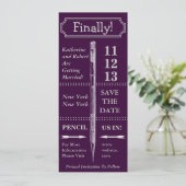 Chalkboard Vintage Wedding Save the Date (Staand voorkant)