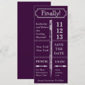 Chalkboard Vintage Wedding Save the Date (Voorkant / Achterkant)
