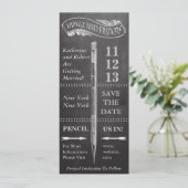 Chalkboard Vintage Wedding Save the Date (Staand voorkant)