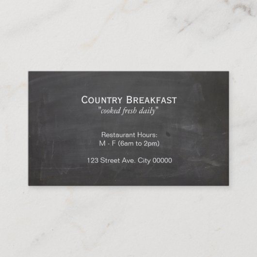 Chalkboard Visitekaartje (Voorkant)