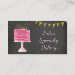 Chalkboard Visitekaartje van bakkerij met een heek