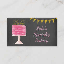 Chalkboard Visitekaartje van bakkerij met een heek