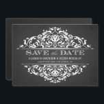 Chalkboard  Vlaams Lijst sparen de Datum Magnetische Uitnodiging<br><div class="desc">kondig onze trouwdatum aan met deze rotsachtige en elegante behalve de date magnet. Hij heeft een wit,  bloeiend lijst met mix-typografie. Deze vintage behalve de datumaankondiging is perfect voor elk trouwthema en elk seizoen. Personaliseer door namen,  datum,  plaats en andere details toe te voegen.</div>