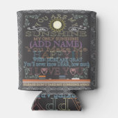 Chalkboard Voeg een Koelbox Naam toe Blikjeskoeler (Achterkant)