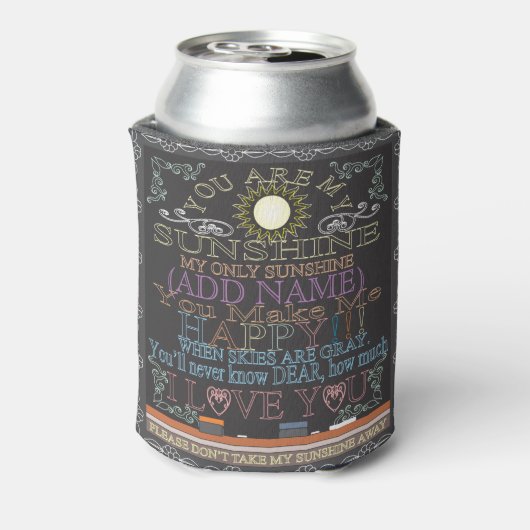  Chalkboard Voeg een Koelbox Naam toe Blikjeskoeler (Blikje Achterkant)