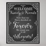 Chalkboard voor alternatieve bruiloft-zitplaats poster<br><div class="desc">Afdruk van alternatief trouwplan</div>