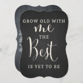 Chalkboard voor altijd & altijd bruiloft uitnodigi kaart (Voorkant / Achterkant)