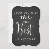 Chalkboard voor altijd & altijd bruiloft uitnodigi kaart (Voorkant)