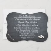 Chalkboard voor altijd & altijd bruiloft uitnodigi kaart (Achterkant)