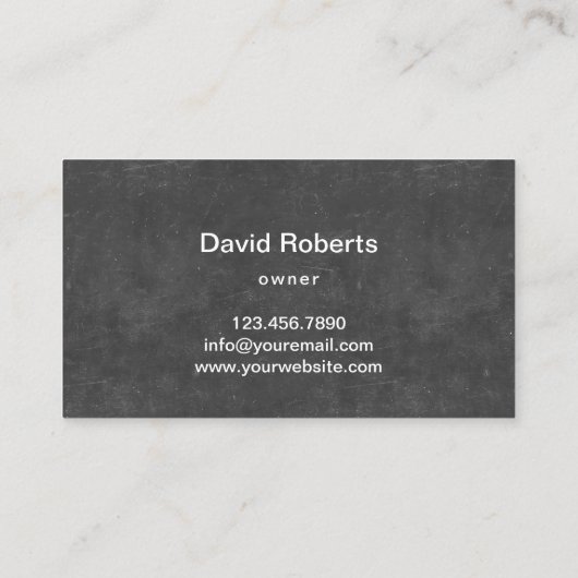 Chalkboard voor de service voor graszorg en landsc visitekaartje (Achterkant)