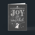 Chalkboard - Vreugde aan de Wereld Engel Feestdagen Kaart<br><div class="desc">Trendy schoolbord ontwerp "Joy to the World" kerstkaart; ontworpen door Simply Put van Robin; enkele elementen van Pixelscrapper.</div>