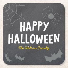 Chalkboard - vriendelijke creaties Happy Halloween Kartonnen Onderzetters
