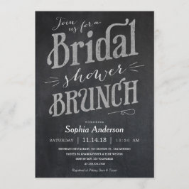 Chalkboard Vrijgezellenfeest Brunch Invitaties Kaart