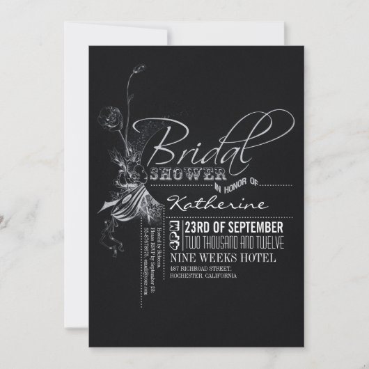  Chalkboard Vrijgezellenfeest nodigt uit Kaart (Voorkant)