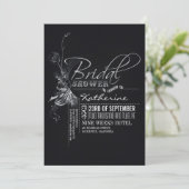  Chalkboard Vrijgezellenfeest nodigt uit Kaart (Staand voorkant)