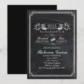  Chalkboard vrijgezellenfeest theefeest Kaart (Voorkant / Achterkant)